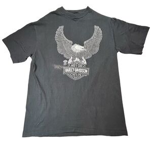 VTG 80's Harley Davidson Single Stitch Shirt Mancuso Houston Texas Astrodome L